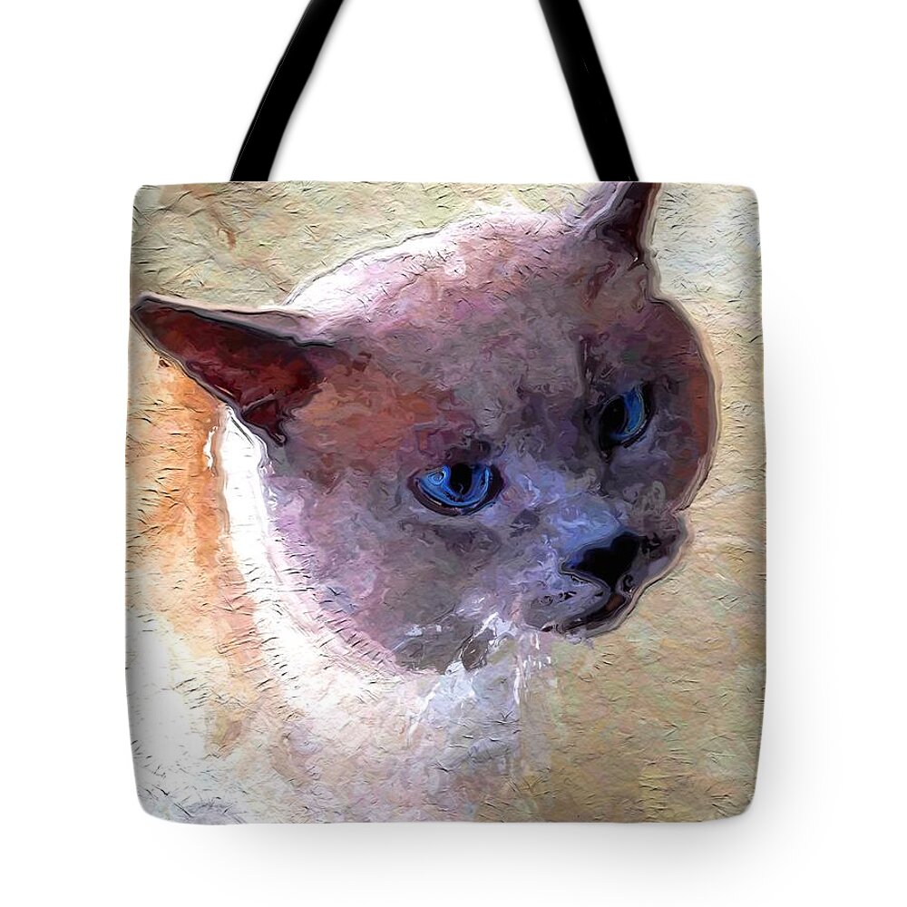 Landscape Tote Bag featuring the photograph Mr Gray Cat One by Morgan Carter