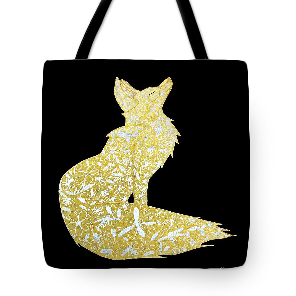 Fox Tote Bag featuring the painting Ms Fox by Gina De Gorna