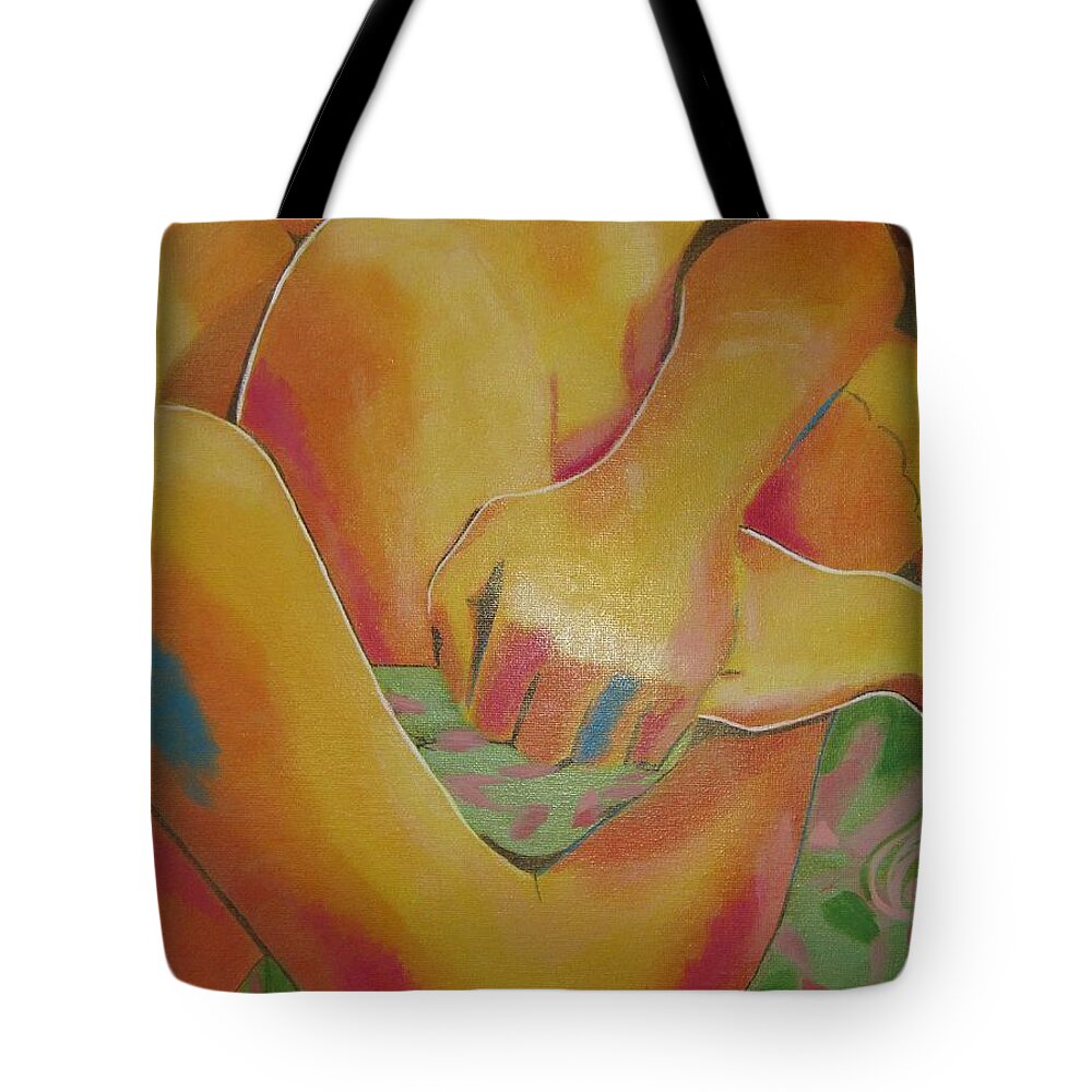 Fineart Tote Bag featuring the painting Embrace by Yvonne Payne