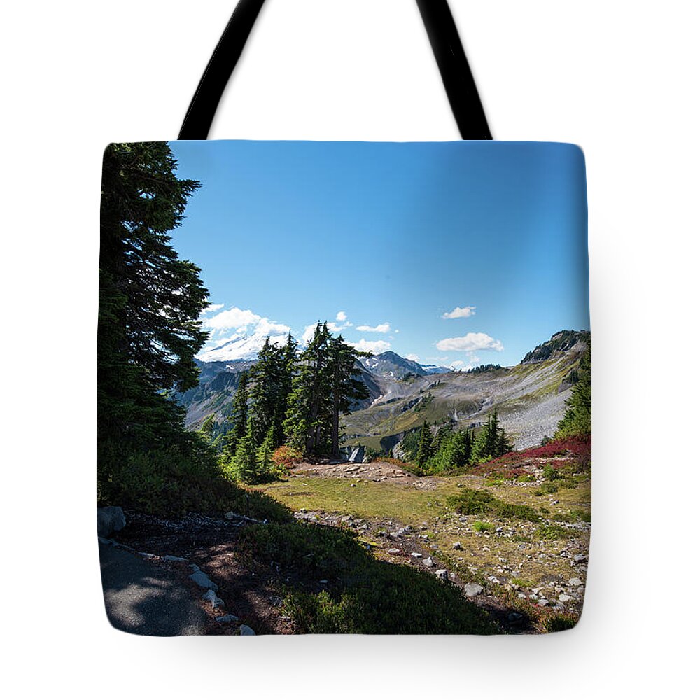 Mt Baker Meadow Tote Bag featuring the photograph Mt Baker Meadow by Tom Cochran