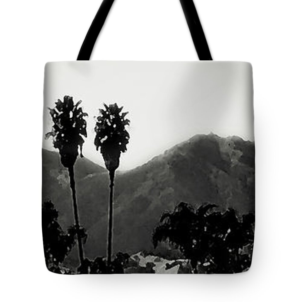 Mt. Diablo Tote Bag featuring the digital art Mt. Diablo, California by Pink Forest Cafe
