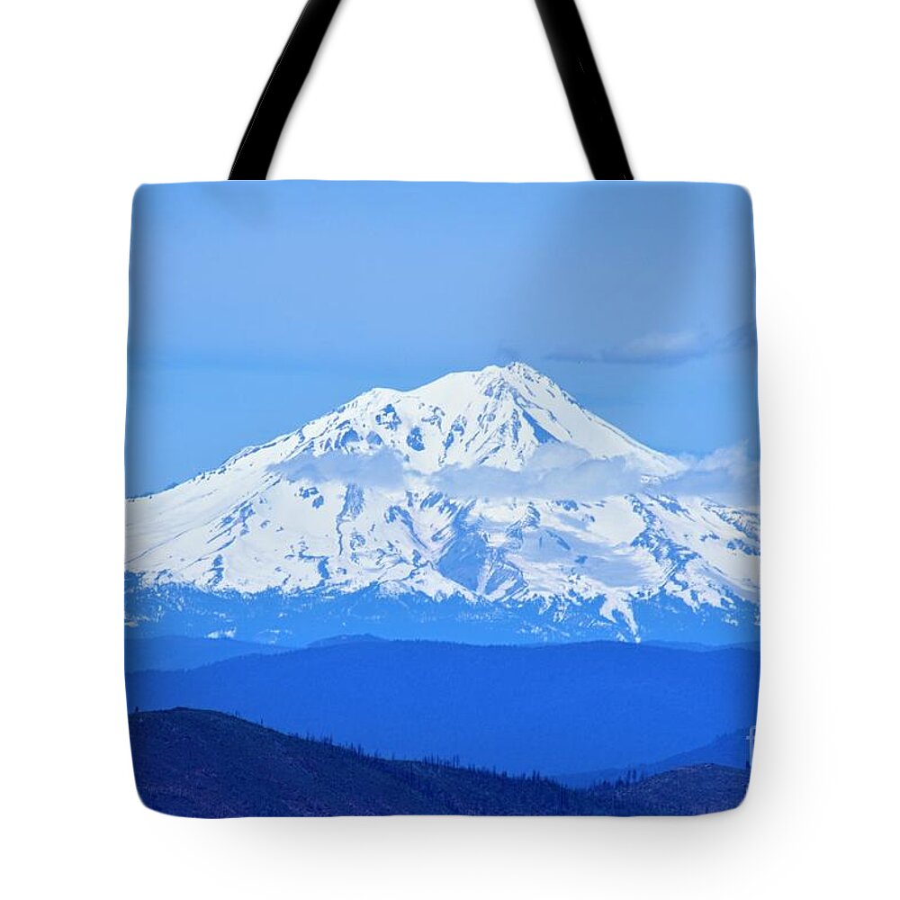 Mountains Tote Bag featuring the photograph Mt. Shasta, California by Merle Grenz