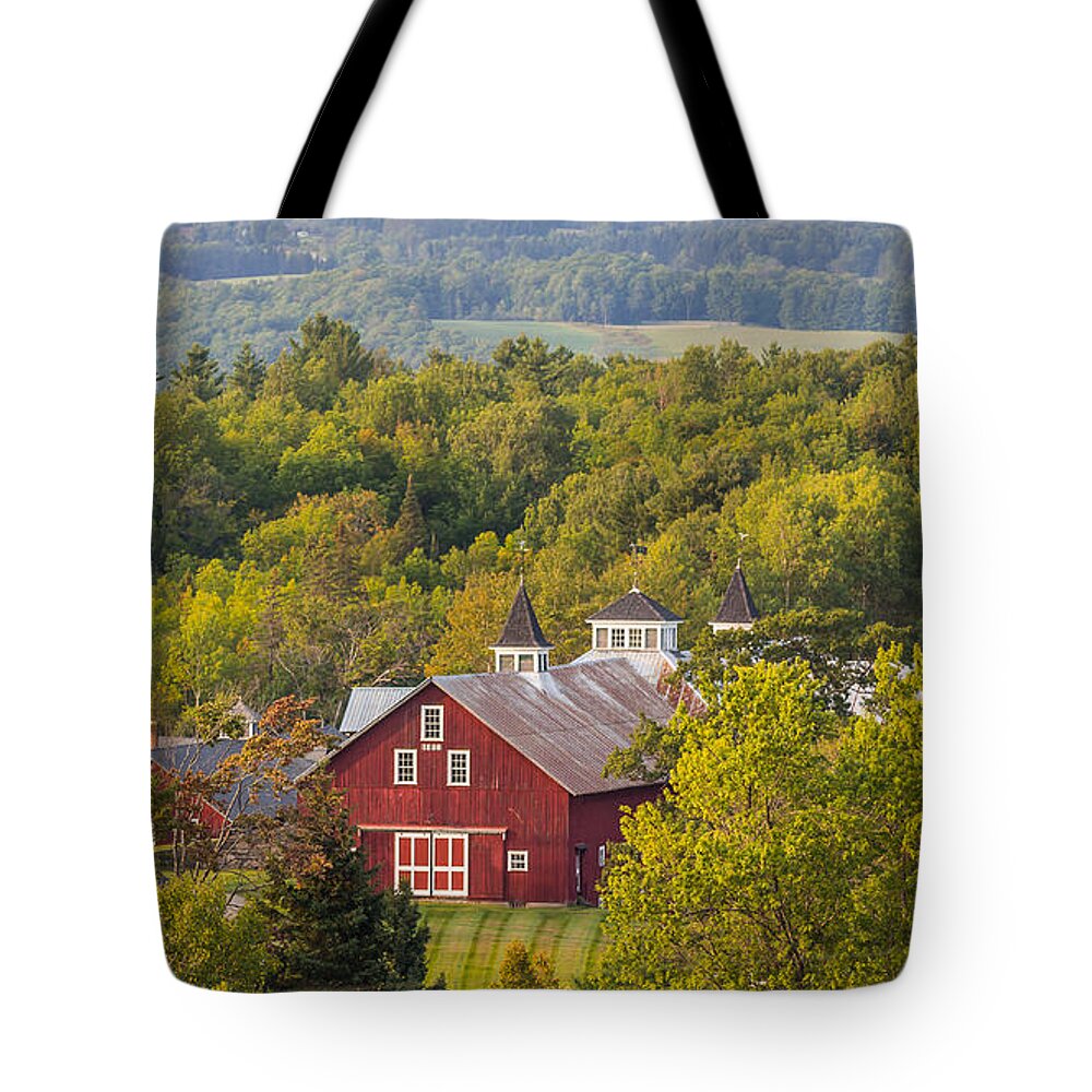 Farm Tote Bag featuring the photograph Mt View Farm in Summer by Tim Kirchoff
