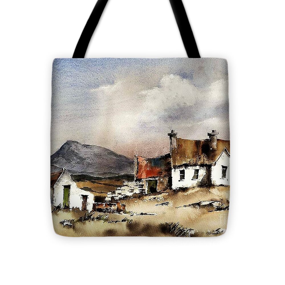  Tote Bag featuring the painting Muckish from Gortahork, Donegal by Val Byrne