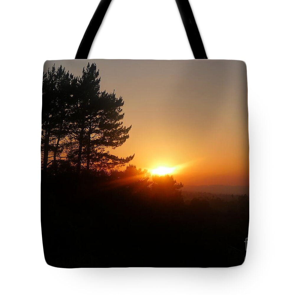 Sunset Tote Bag featuring the photograph Mulholland Sunset and Silhouette by Nora Boghossian