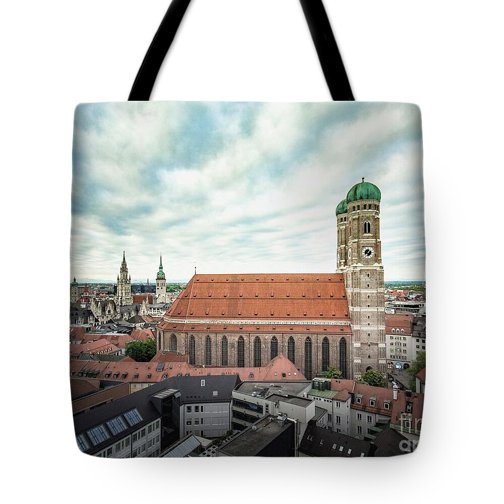 Bavaria Tote Bag featuring the photograph Munich - Frauenkirche by Hannes Cmarits