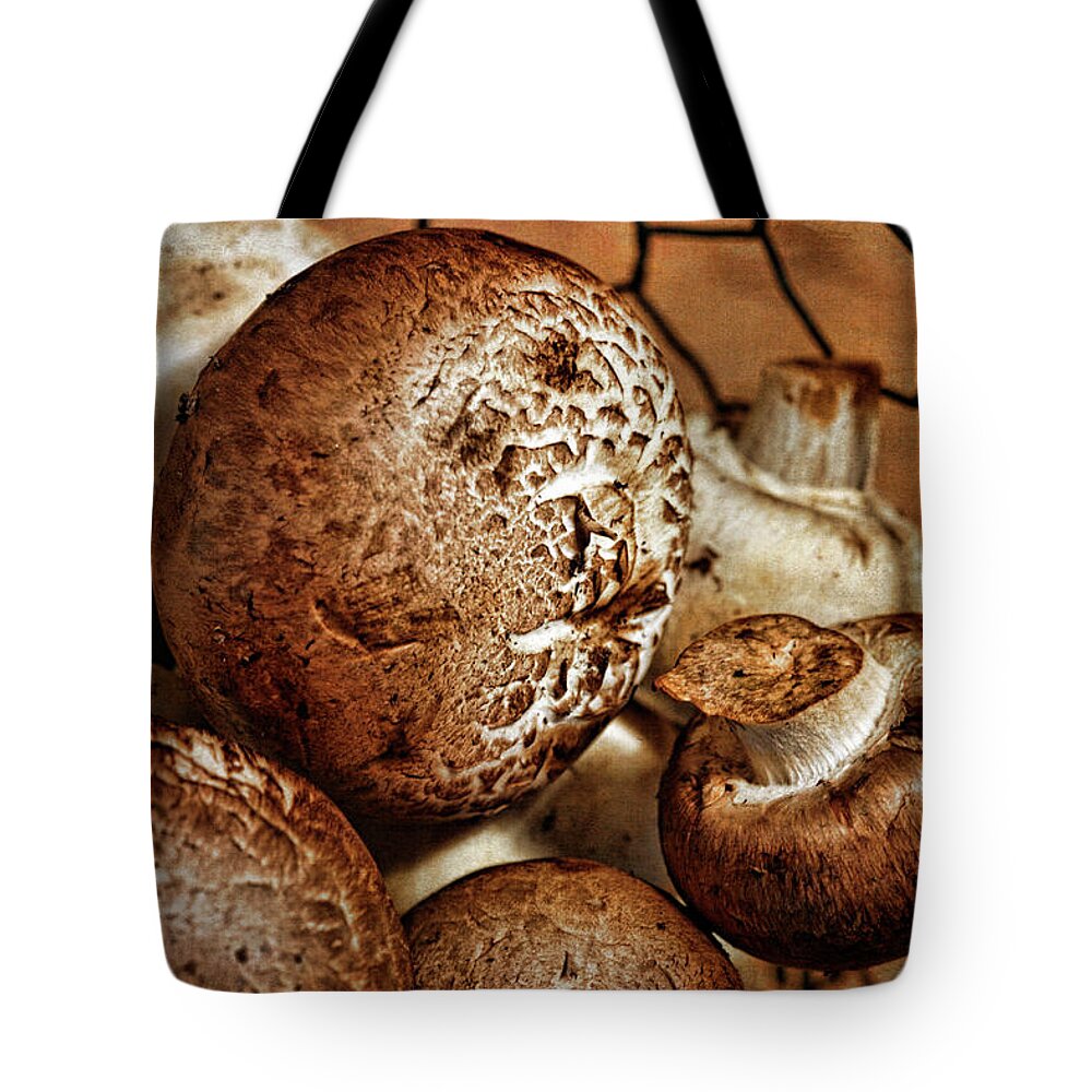 Cindi Ressler Tote Bag featuring the photograph Mushrooms by Cindi Ressler