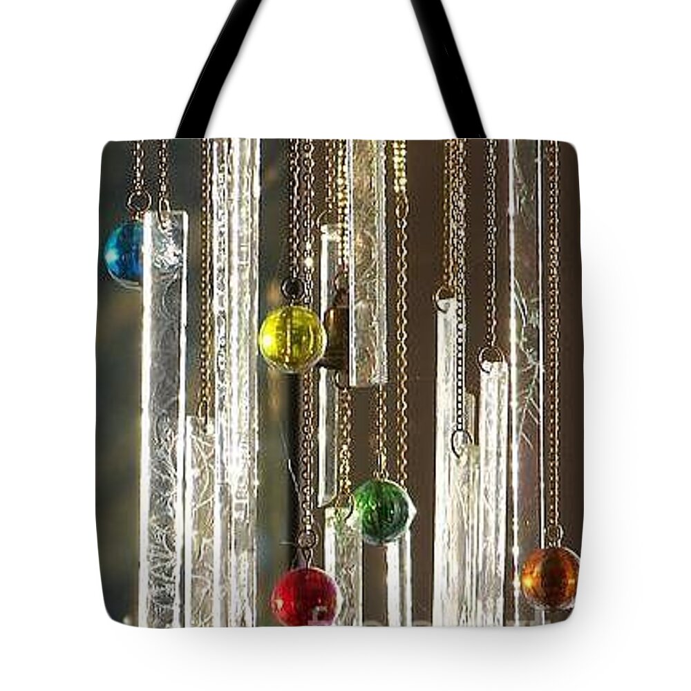 Marbles Tote Bag featuring the glass art Musical Marbles by Jackie Mueller-Jones