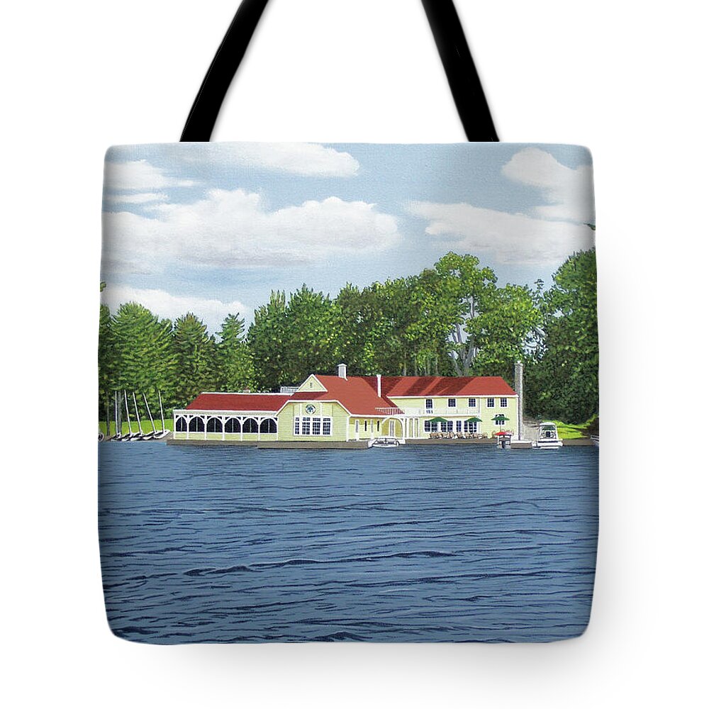 Lake Muskoka Tote Bag featuring the painting Muskoka Lakes Golf and Country Club by Kenneth M Kirsch