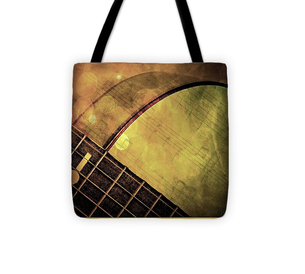 Guitar Tote Bag featuring the photograph My Brother's Guitar by Phyllis Meinke