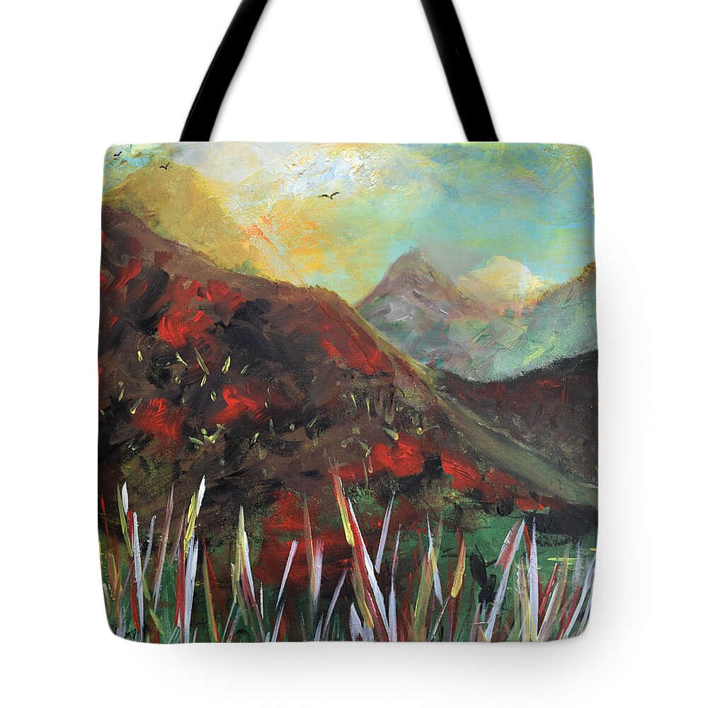 Mountains Tote Bag featuring the painting My Days In The Mountains by Gary Smith