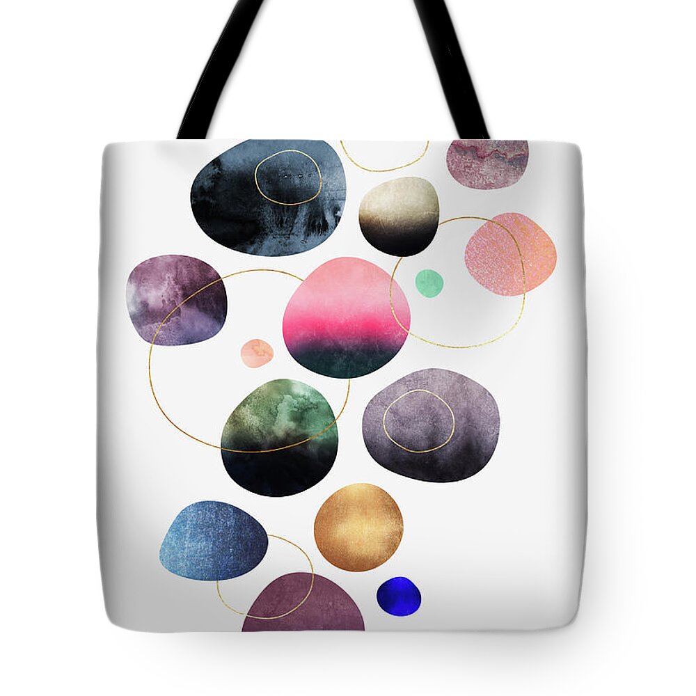 Graphic Tote Bag featuring the digital art My Favorite Pebbles by Elisabeth Fredriksson