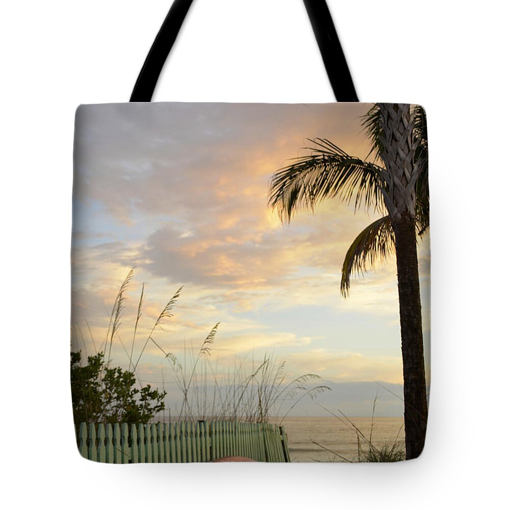 Palm Tree Tote Bag featuring the photograph My Favorite Place by Alison Belsan Horton