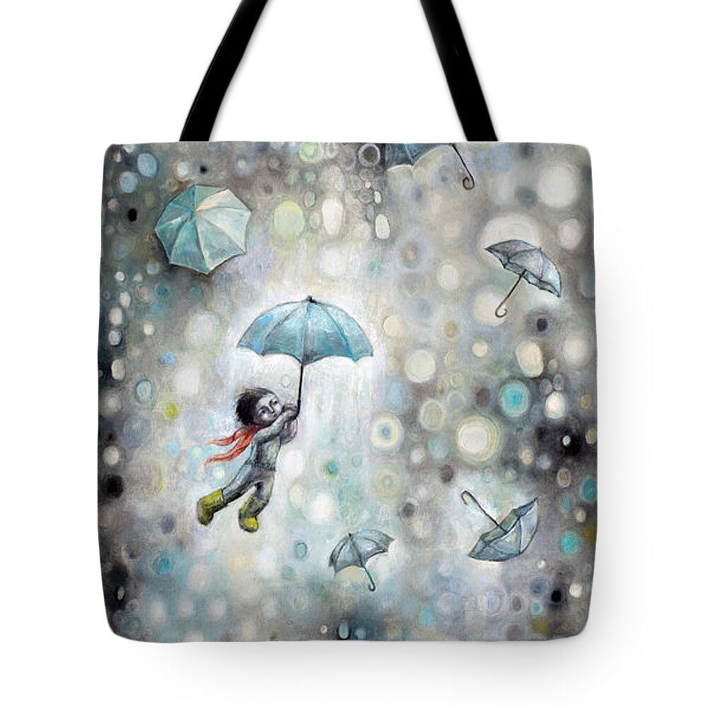 Favorite Tote Bag featuring the painting My Favorite Umbrella by Manami Lingerfelt