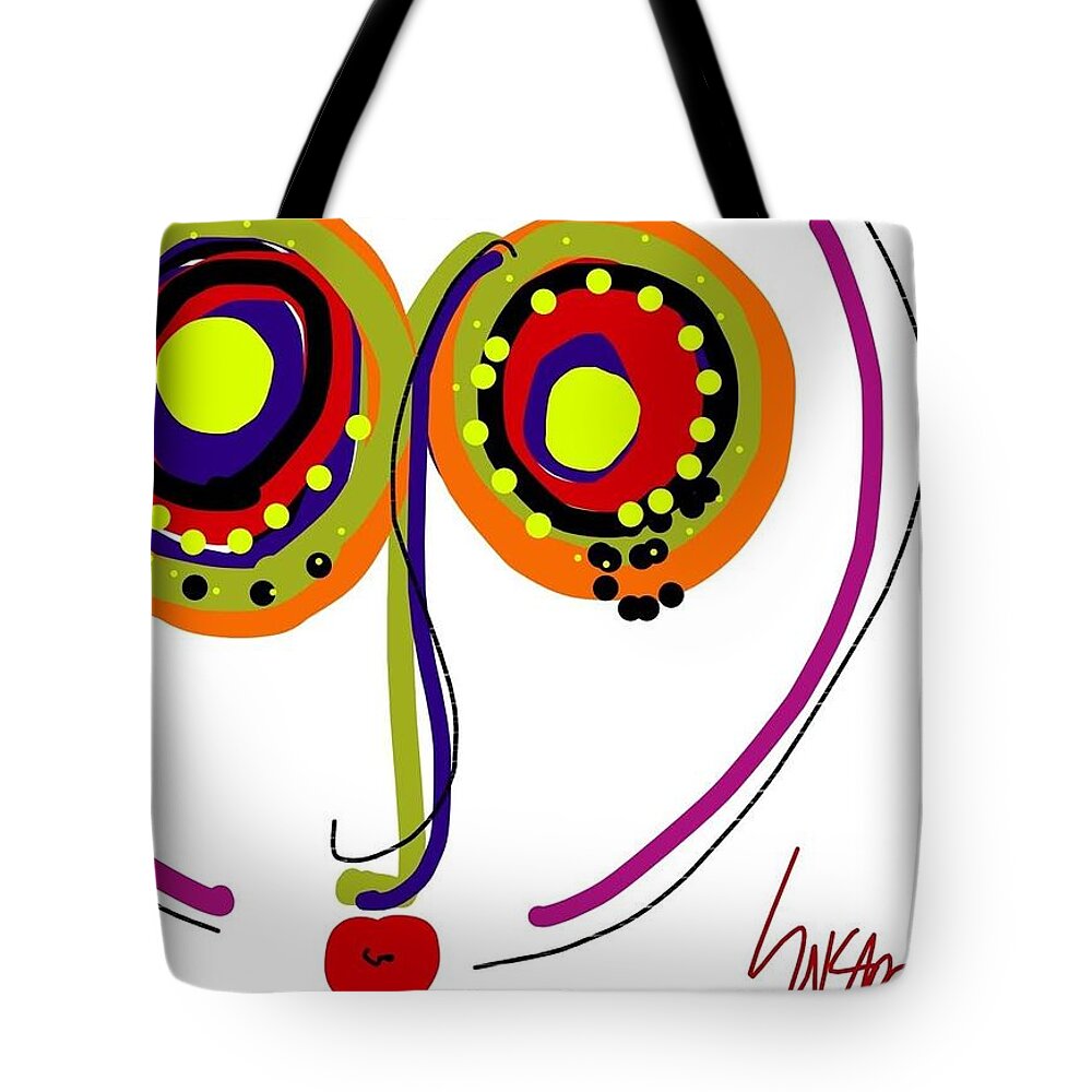 Abstract Tote Bag featuring the digital art My Funny Valentine by Susan Fielder