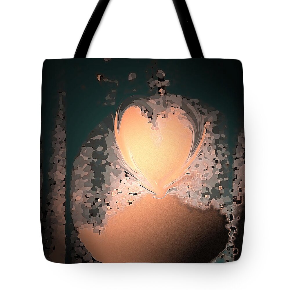 Abstract Tote Bag featuring the photograph My Heart is on the Moon by Lenore Senior