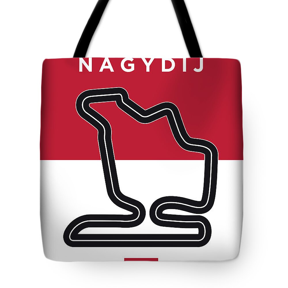 Magyar Tote Bag featuring the digital art My Magyar Nagydij Minimal Poster by Chungkong Art