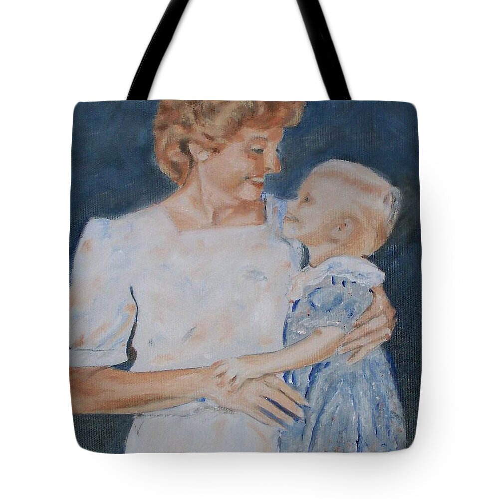 Oil Painting Tote Bag featuring the painting My two Ladies by Stephen King