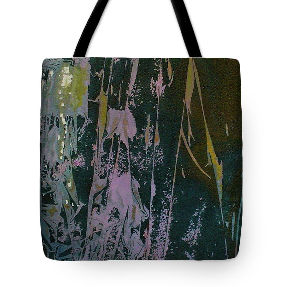 Abstract Espression Tote Bag featuring the painting Mysterion by Mary Sullivan