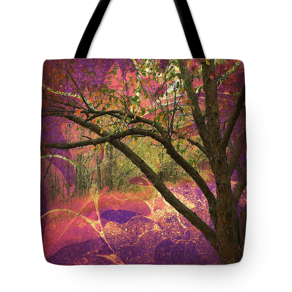 Trees Tote Bag featuring the photograph Mystic Forest by Peggy Dietz