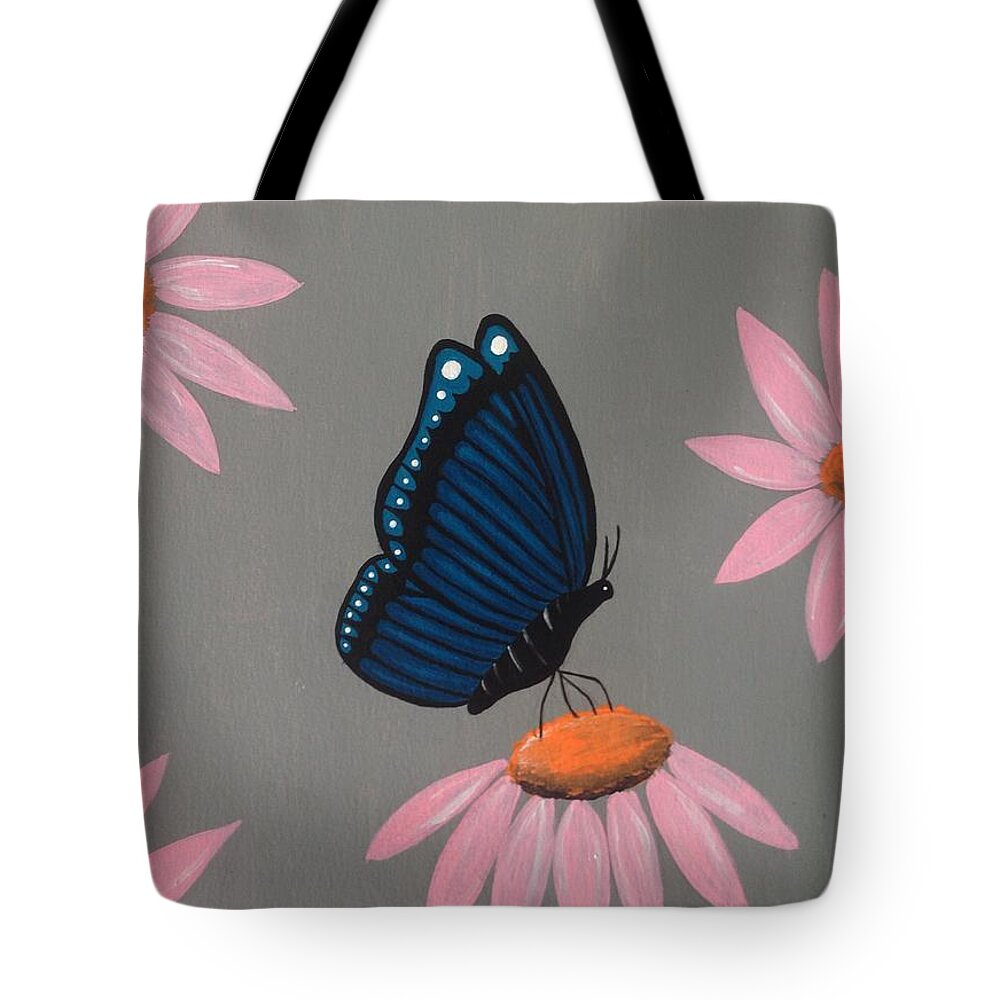 Flowers Tote Bag featuring the photograph Mystical Butterfly by Annie Walczyk