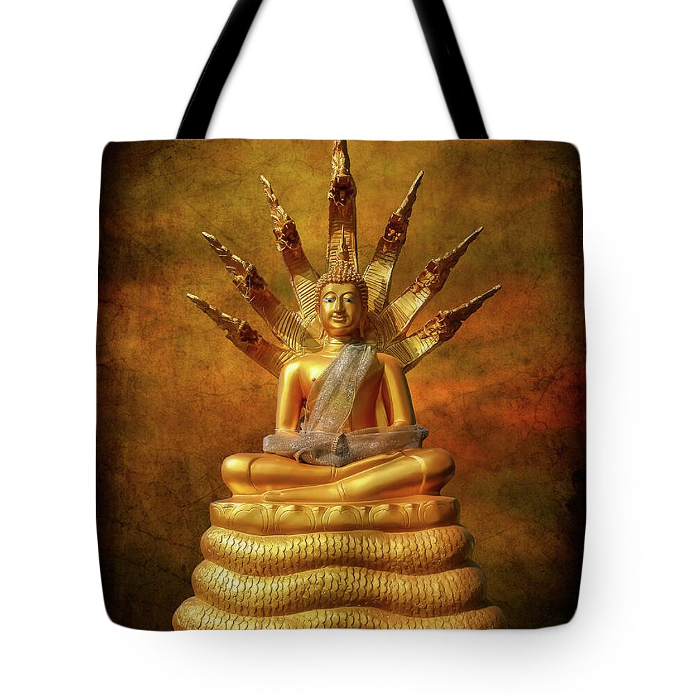Buddha Tote Bag featuring the photograph Naga Buddha by Adrian Evans