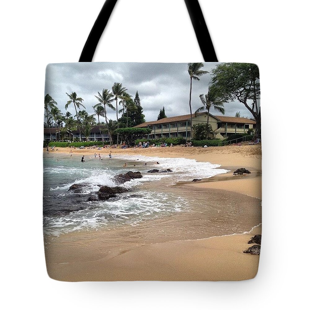  Tote Bag featuring the photograph Napili Bay, So Lily To Live Tow Blocks by Darice Machel McGuire