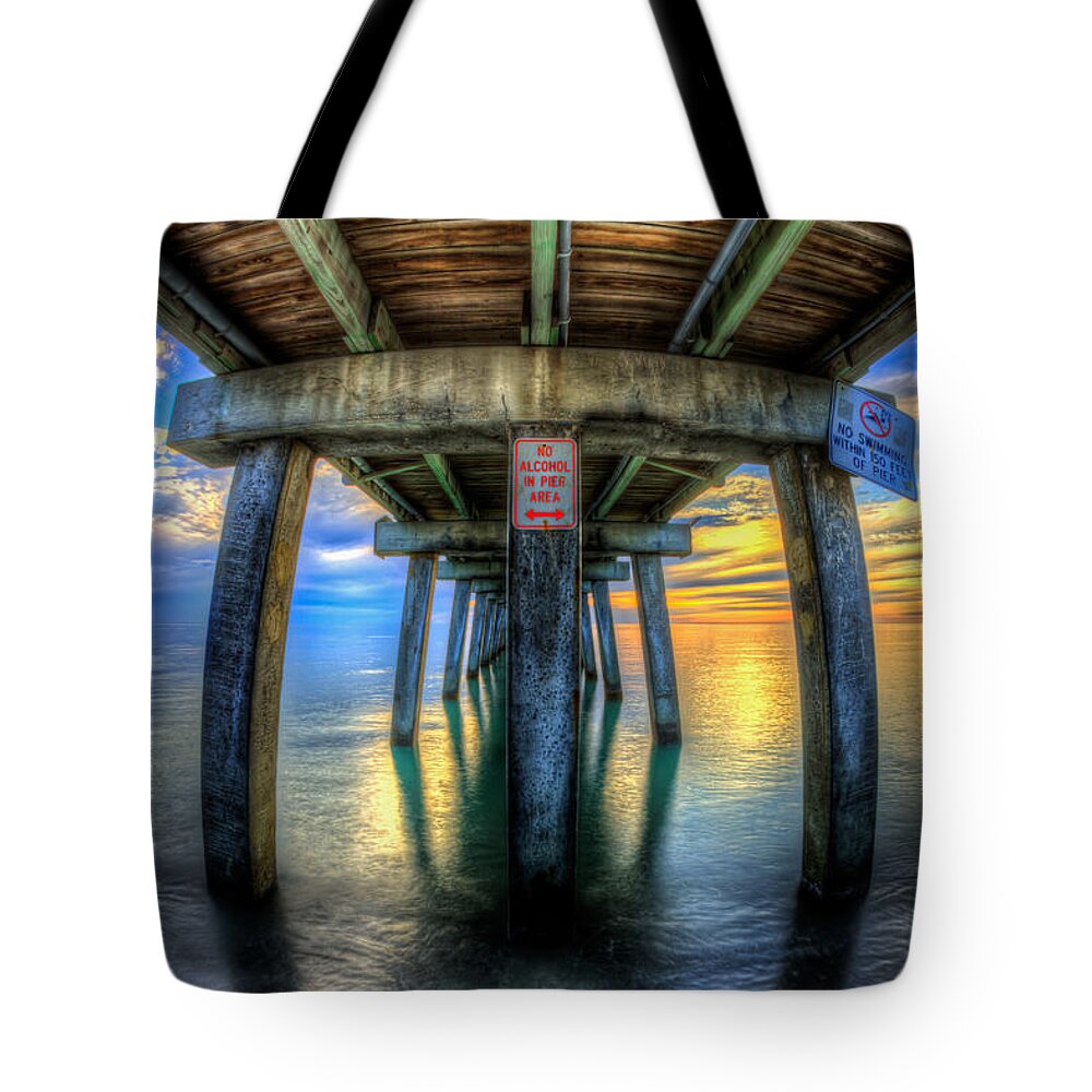 Architecture Tote Bag featuring the photograph Naples Pier by Raul Rodriguez