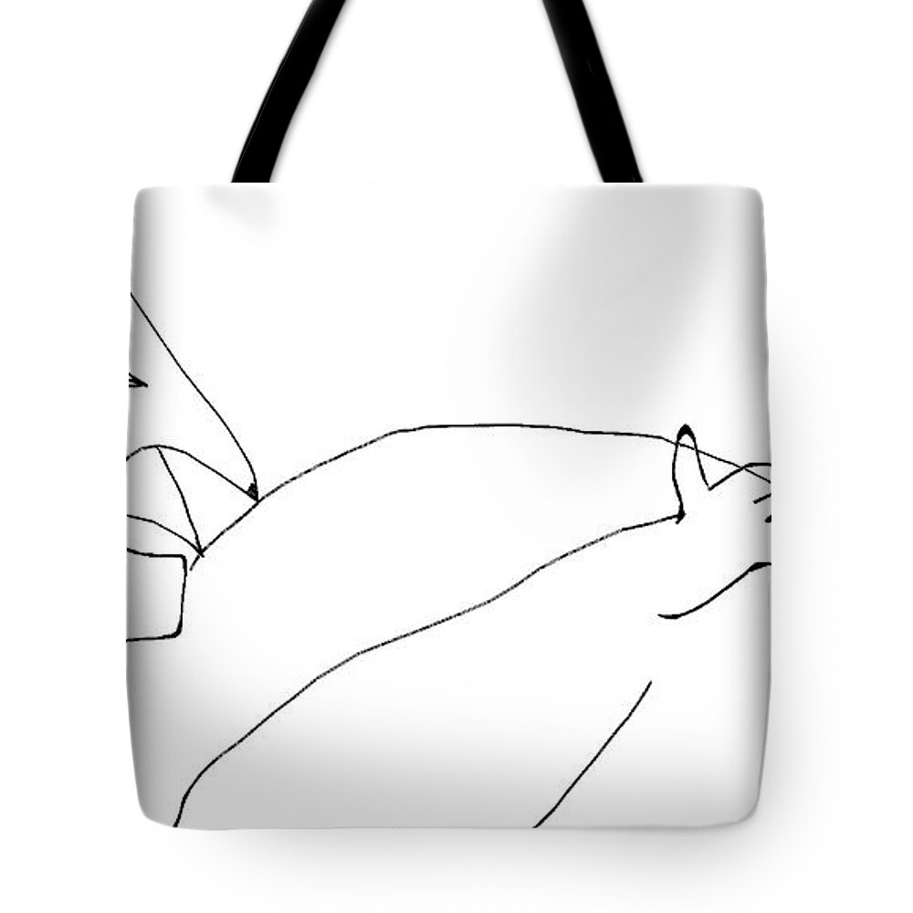  Tote Bag featuring the digital art Napping by Doug Duffey