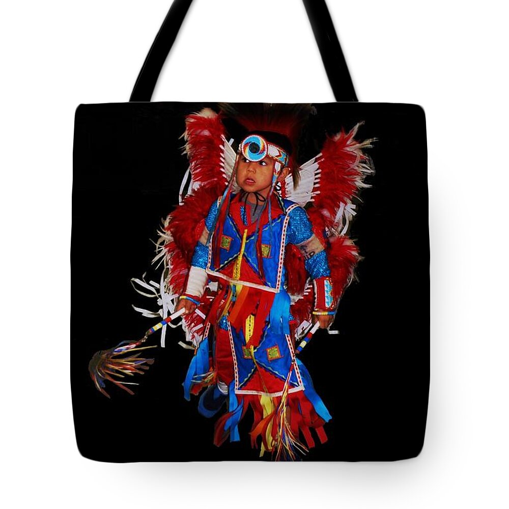 Native American Tote Bag featuring the photograph Native American Dancer by Christopher James