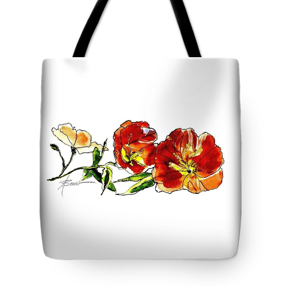 Flowers Tote Bag featuring the painting Natural Beauty by Adele Bower