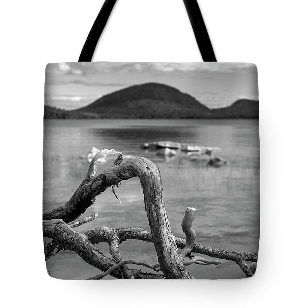 Black And White Tote Bag featuring the photograph Natural Curves by Holly Ross