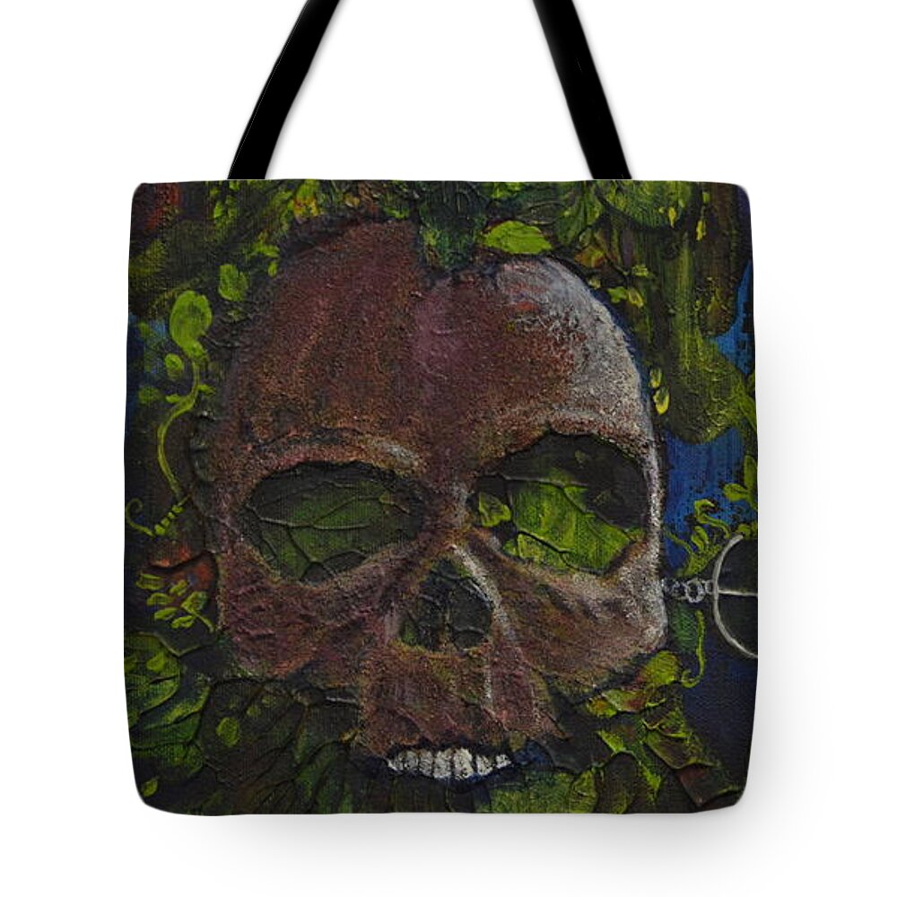 Social Commentary Tote Bag featuring the painting Natural Order A Declaration of Victory and Peace by Rod B Rainey