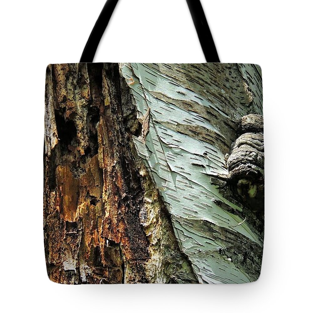 Marcia Lee Jones Tote Bag featuring the photograph Natures Bark by Marcia Lee Jones