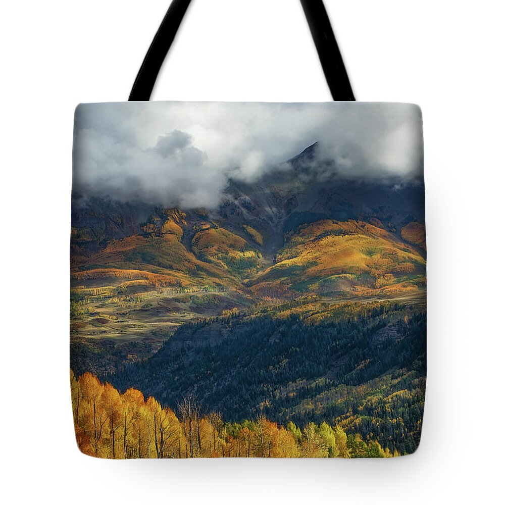 Colorado Tote Bag featuring the photograph Nature's Quilt by Debra Boucher
