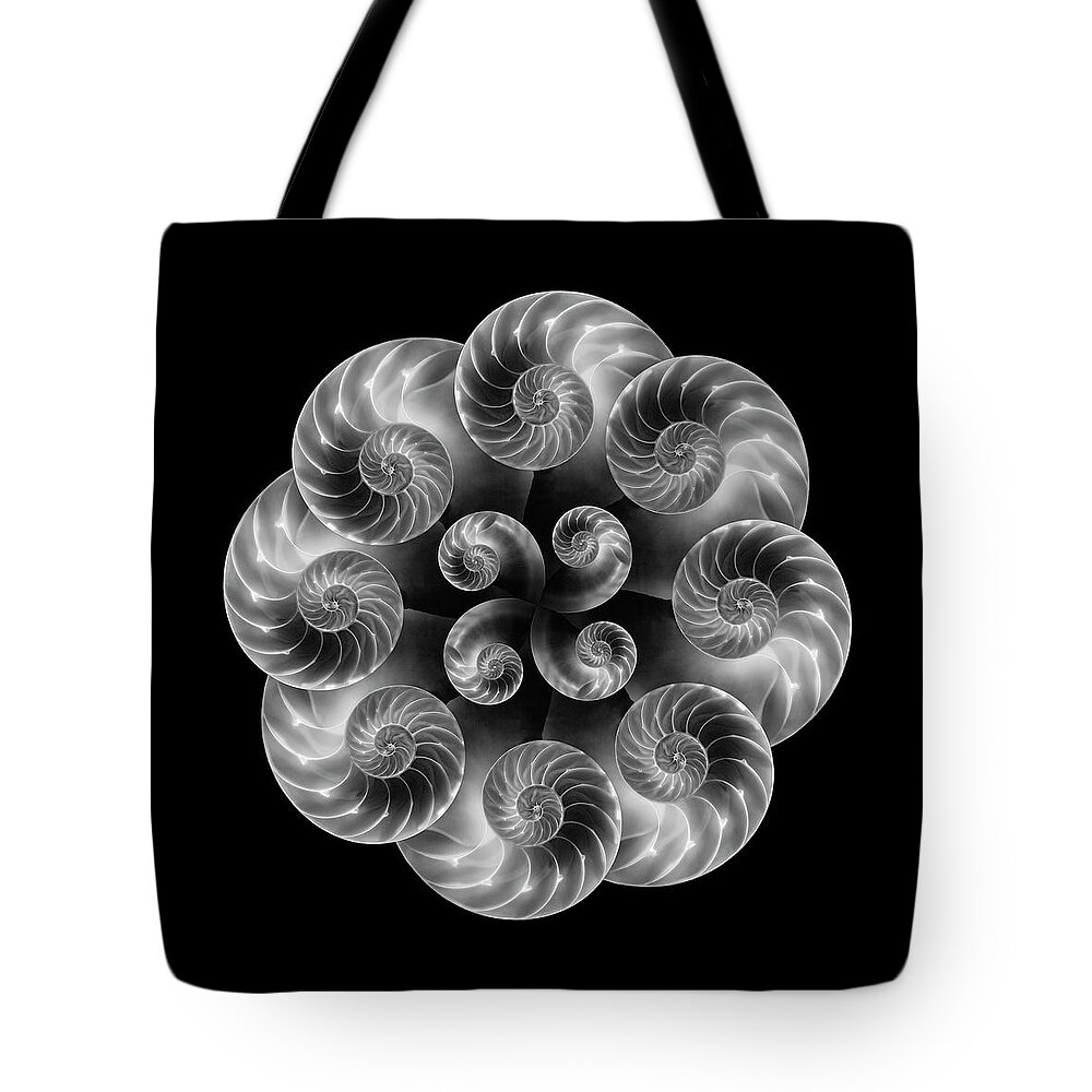 Nautilus Tote Bag featuring the photograph Nautilus Abstract Art by Tom Mc Nemar