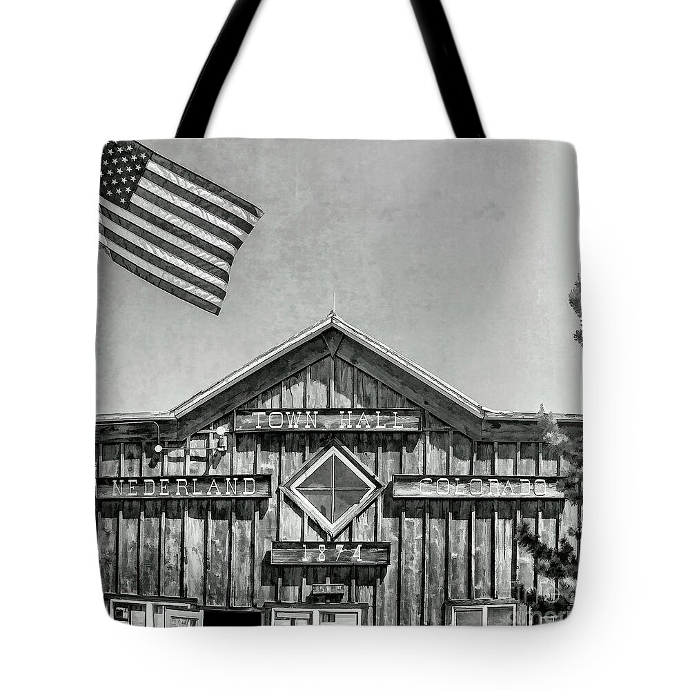 Nederland Town Hall Tote Bag featuring the photograph Nederland Colorado Town Hall by David Oppenheimer