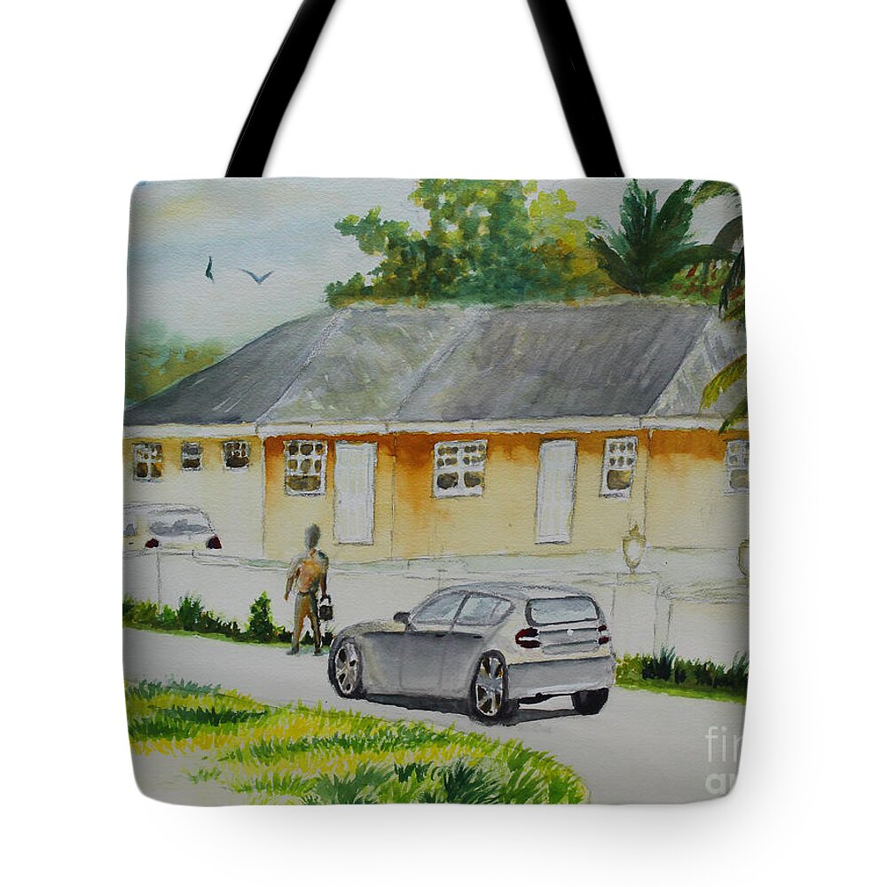 Cars Tote Bag featuring the painting Morning Flow by Jerome Wilson