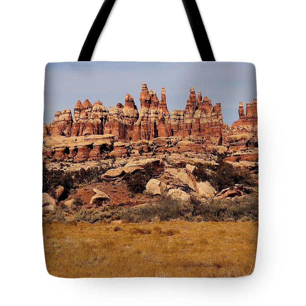 Geology Tote Bag featuring the photograph Needles at Canyonlands by Tranquil Light Photography