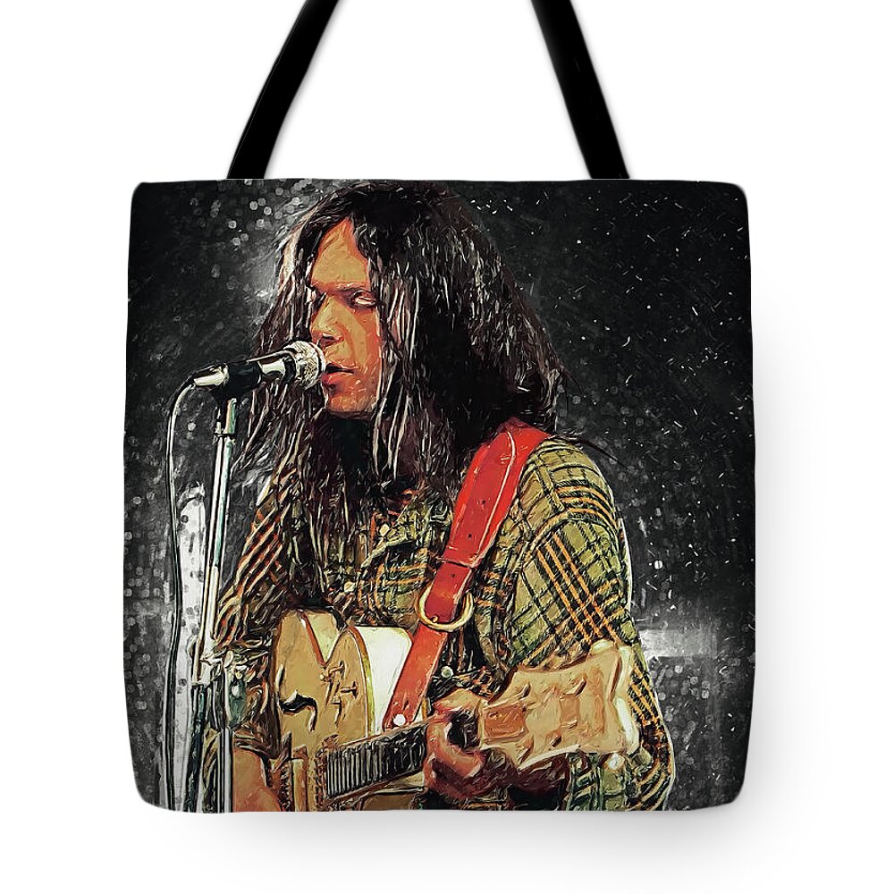 Neil Young Tote Bags