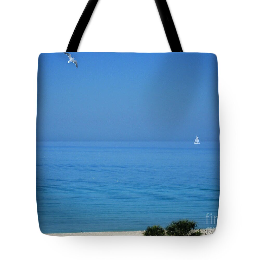 Water Tote Bag featuring the photograph ...nel Blu Dipinto Di Blu by Mariarosa Rockefeller