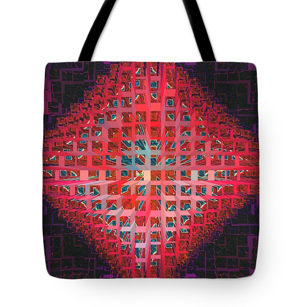 Spatial Tote Bag featuring the digital art Nemesis 8 by Lynda Lehmann