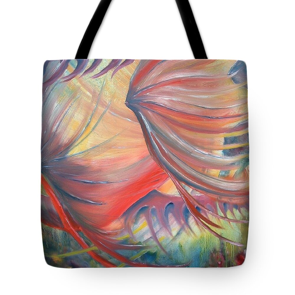 Water Tote Bag featuring the painting Neptune's View by Renate Wesley
