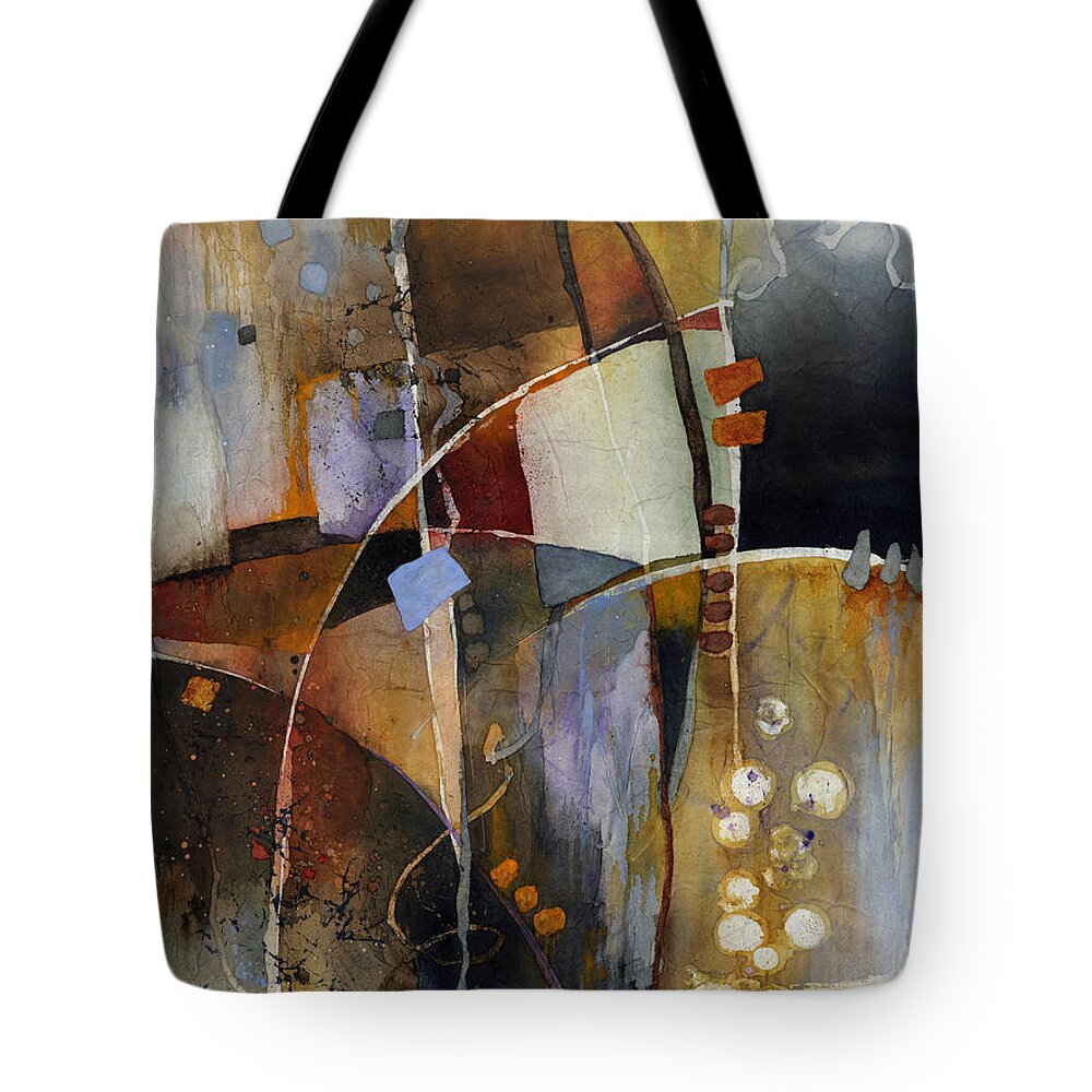 Abstract Tote Bag featuring the painting Neutral Elements by Hailey E Herrera