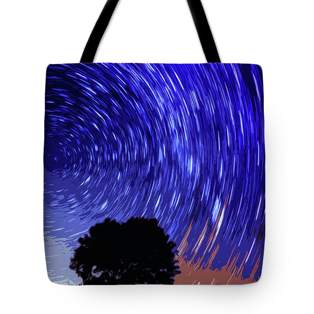 Space Tote Bag featuring the painting Never Ending Space by AM FineArtPrints