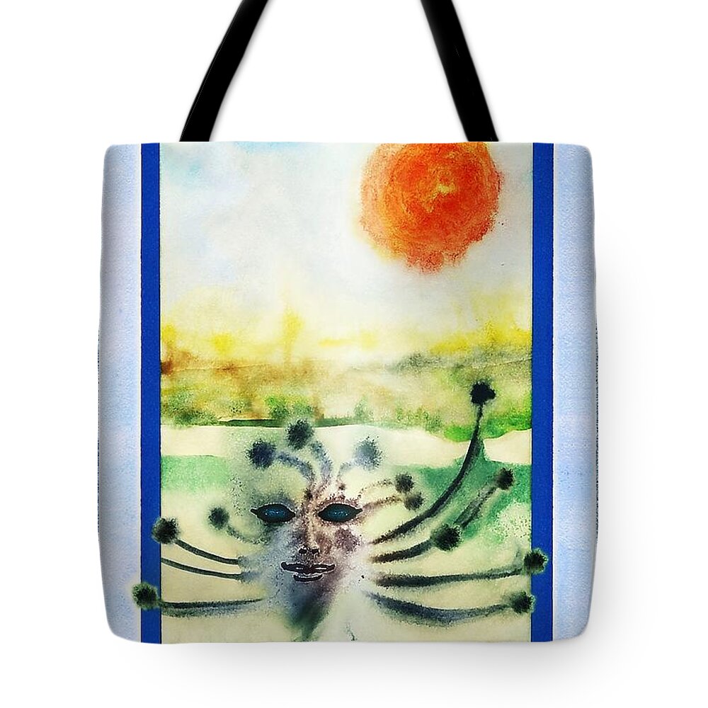 Vision Tote Bag featuring the painting Never Never Land by Hartmut Jager