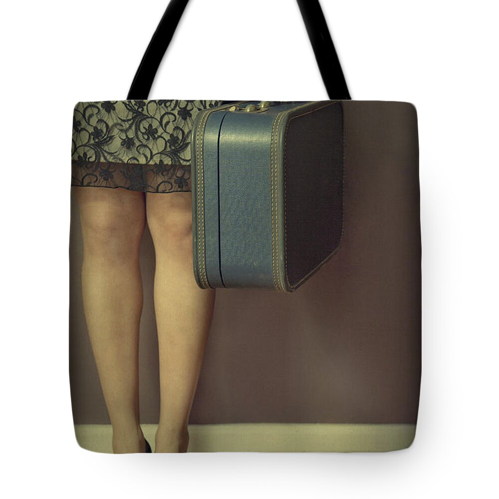 Girl Tote Bag featuring the photograph Never To Look Back by Evelina Kremsdorf