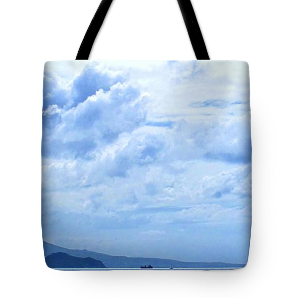 Nevis Tote Bag featuring the photograph Nevis From the Roof Top by Ian MacDonald