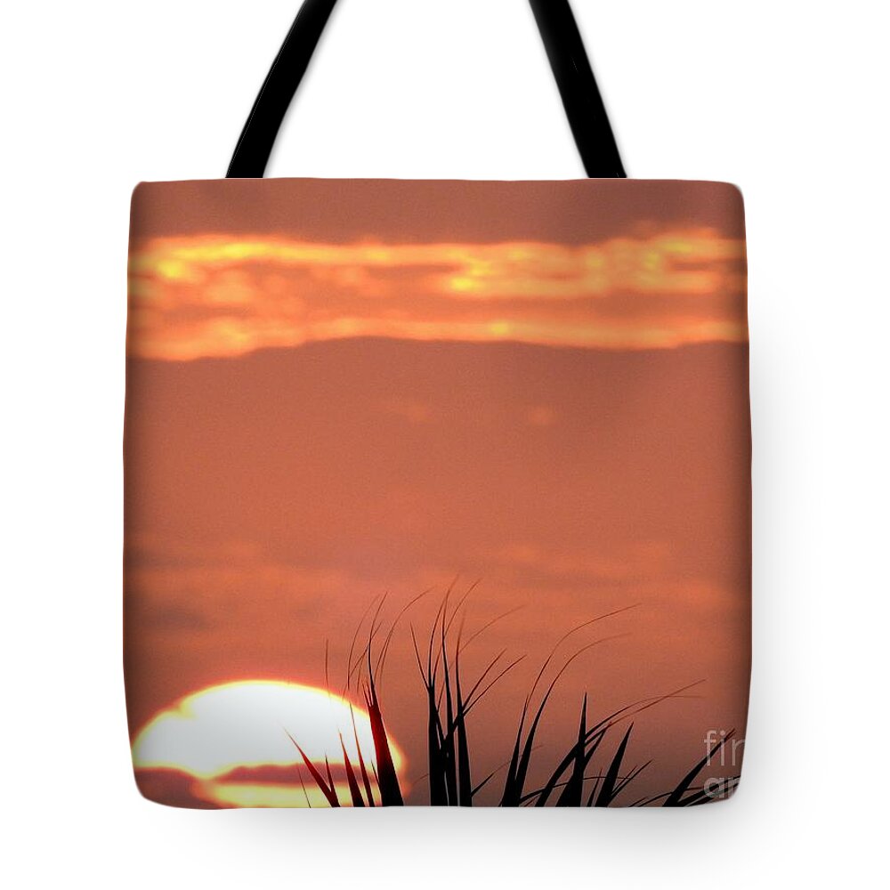 Sunrise Tote Bag featuring the photograph New Day At Sea by Jan Gelders