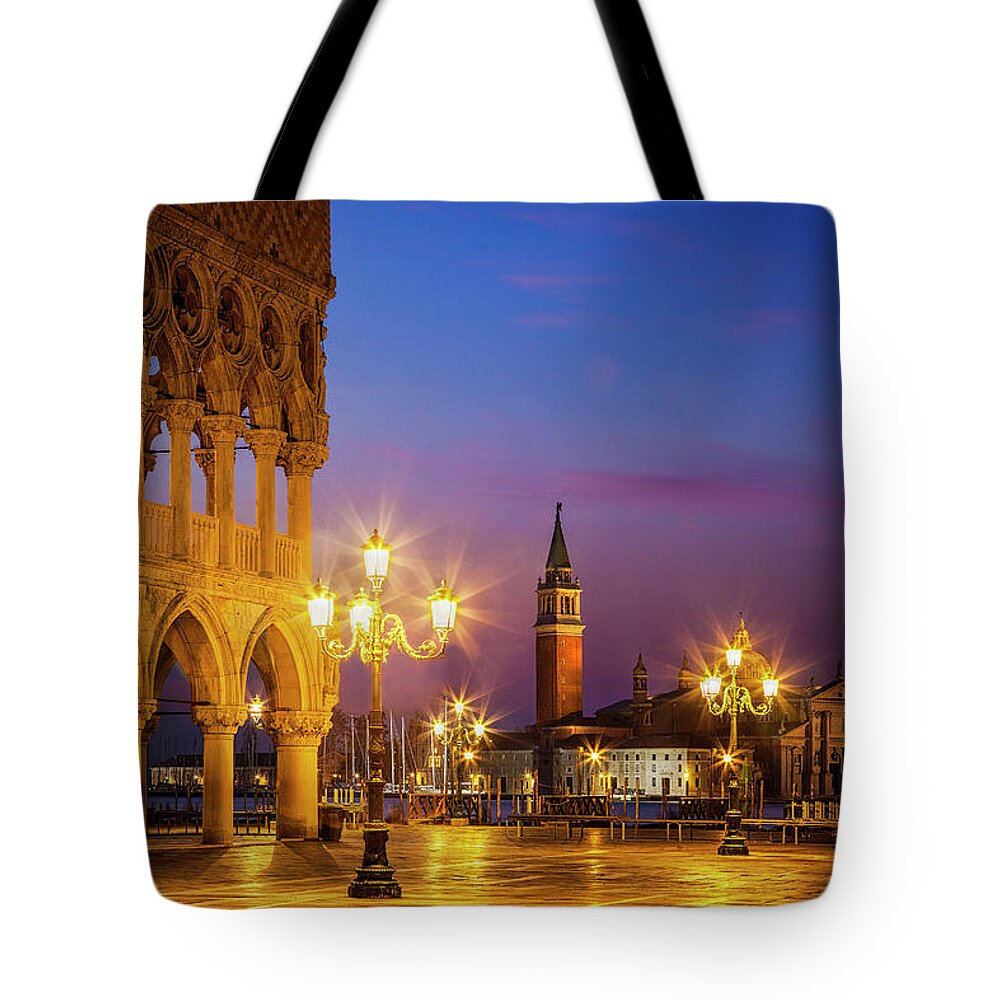 Venice Tote Bag featuring the photograph New Day at St. Marks by Andrew Soundarajan